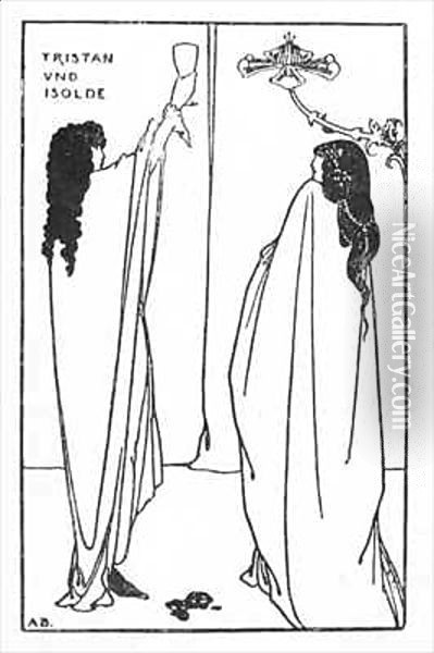 A Repetition of Tristan und Isolde Oil Painting - Aubrey Vincent Beardsley