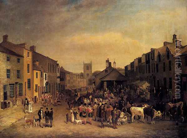 The Skipton Fair Of 1830 Oil Painting - Thomas Burras