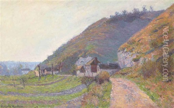 Une Route Pres De Giverny Oil Painting - Blanche Hoschede-Monet