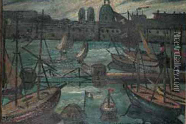 Marseille, Le Port Oil Painting - Louis-Mathieu Verdilhan