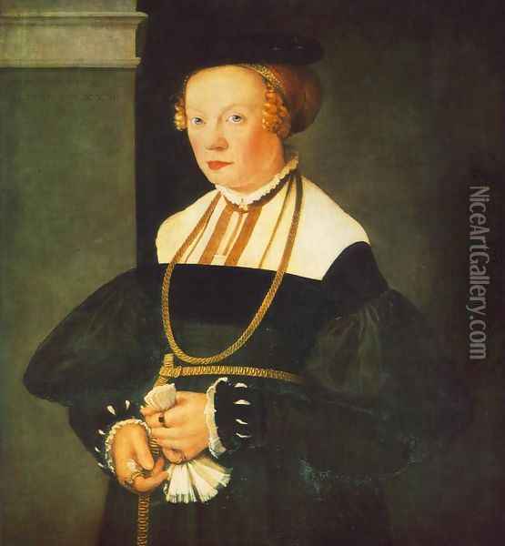 Portrait Of Felicitas Seiler 1537 Oil Painting - Christoph Amberger