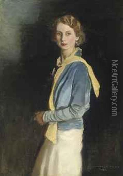 Portrait Of Rosalie Lever-tilletson Oil Painting - Harrington Mann