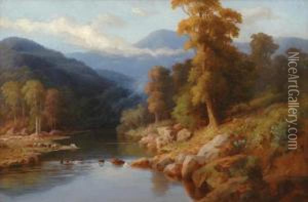 River's End, Beechworth Oil Painting - Walter Seehusen