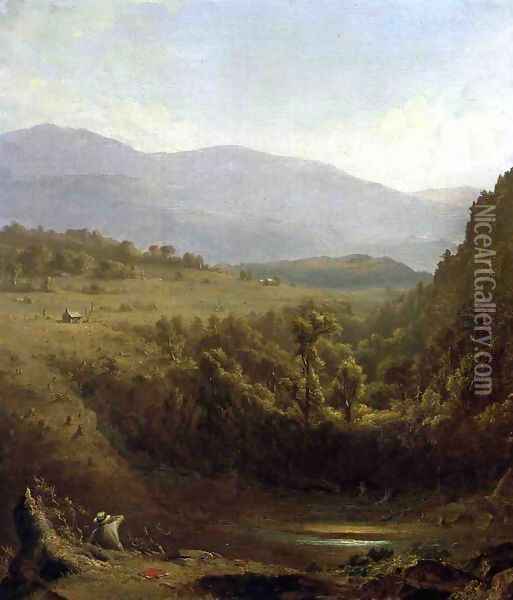 Scene in the Catskills Oil Painting - Sanford Robinson Gifford