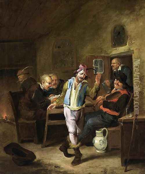Peasants in a Tavern Oil Painting - Egbert Jaspersz. van, the Elder Heemskerck