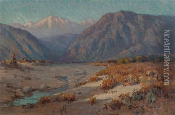 Old Baldy And San Gabriel Wash. From Near Azuza Oil Painting - Benjamin Chambers Brown