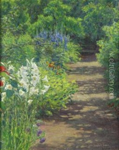 Path Through The Garden Oil Painting - Colin Campbell Cooper