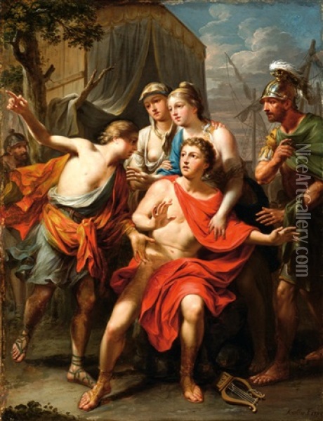 Achilles Receiving News Of The Death Of Patroclos Oil Painting - Martin Knoller