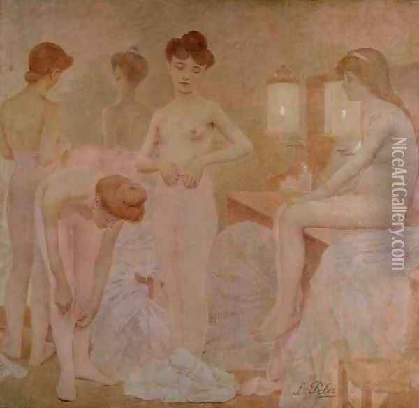 The Dancers, 1905-09 Oil Painting - Fernand Pelez