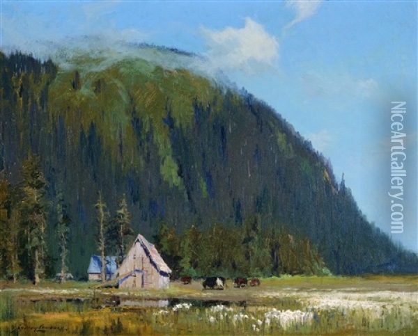 Near Juneau, Alaska Oil Painting - Sydney Mortimer Laurence
