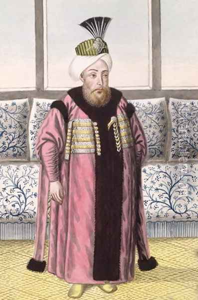 Mustapha II (1664-1703) Sultan 1695-1703, from A Series of Portraits of the Emperors of Turkey, 1808 Oil Painting - John Young