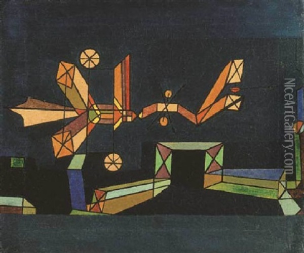 Ankunft Des Luftdrachen Oil Painting - Paul Klee