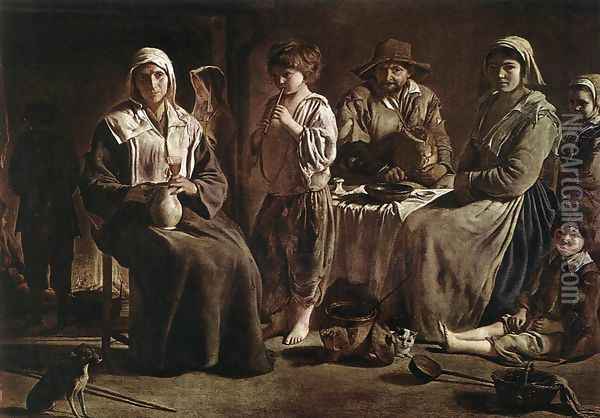 Peasant Family c. 1640 Oil Painting - Le Nain Brothers