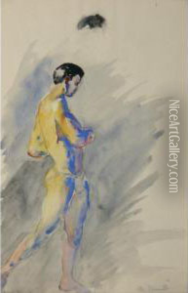 Male Athlete Oil Painting - Charles Demuth