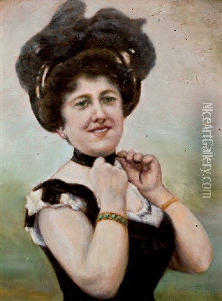 Retrato De Dama Oil Painting - Ventura Alvarez Sala