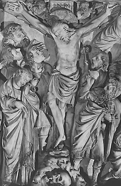La Crocifissione [detail #1] (The Crucifixion) Oil Painting - Nicola Pisano