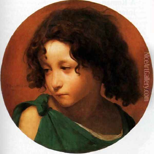 Portrait of a Young Boy Oil Painting - Jean-Leon Gerome