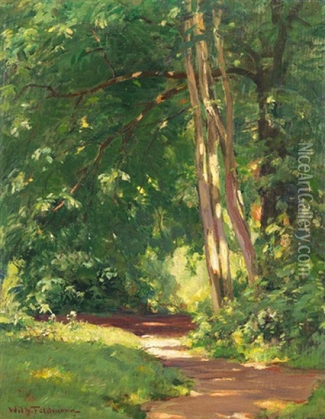 Im Park Oil Painting - Wilhelm Feldmann