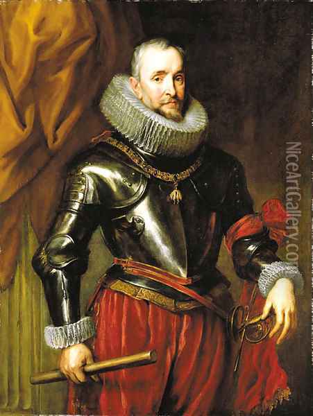 Portrait of Marchese Ambrogio Spinola (1569-1630) Oil Painting - Sir Anthony Van Dyck