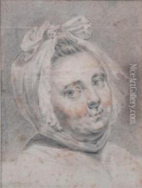  Tete De Femme Regardant Vers Lagauche  Oil Painting - Johann Eleazar Schenau