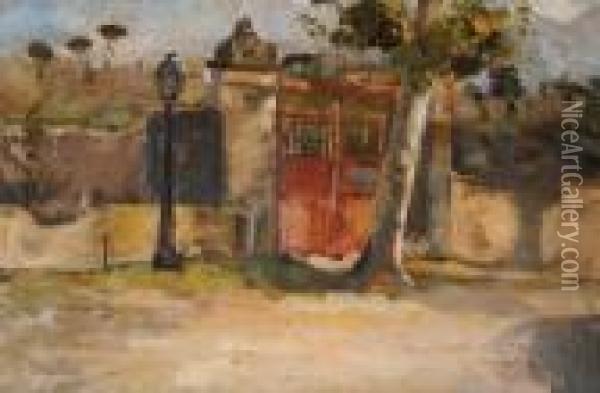 Il Cancello Oil Painting - Vincenzo Caprile