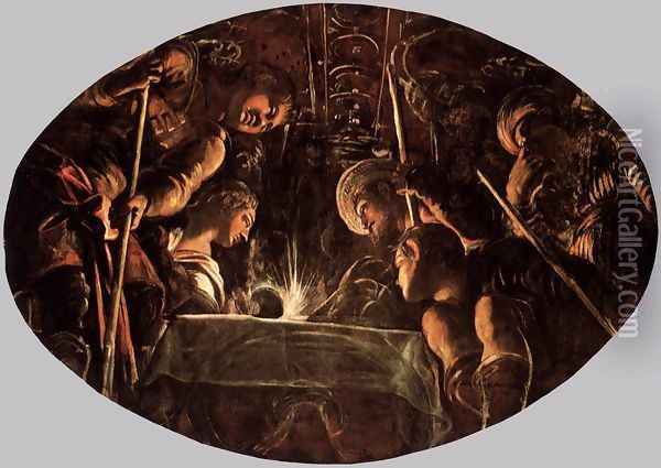 The Passover Oil Painting - Jacopo Tintoretto (Robusti)