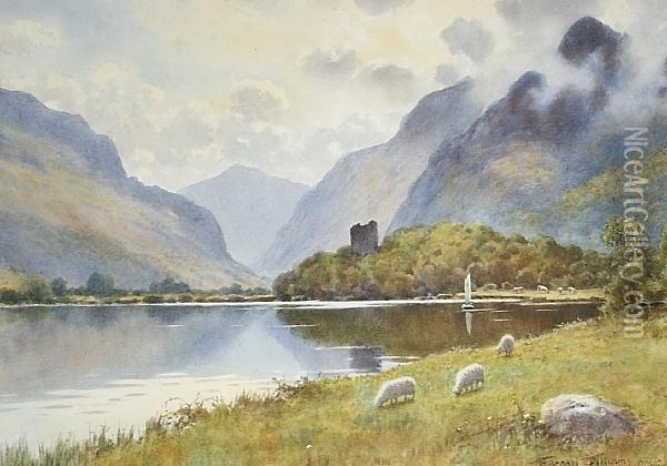 Llanberis - Llyn Padarn Oil Painting - Warren Williams