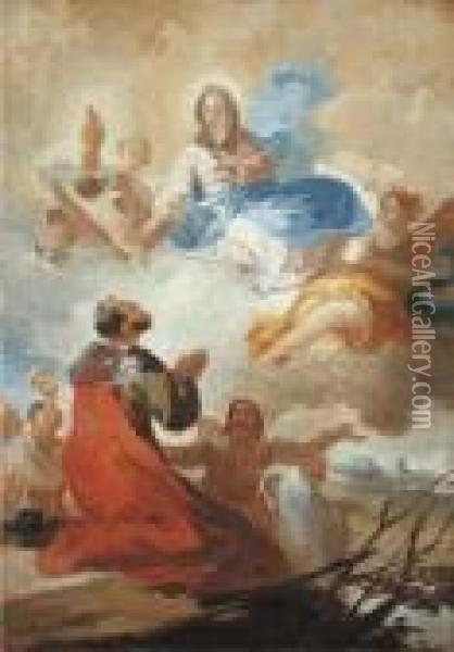 The Appearance Of The Virgen Del Pilar To Saint James Oil Painting - Francisco De Goya y Lucientes