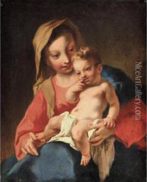 The Madonna And Child Oil Painting - Nicola Grassi