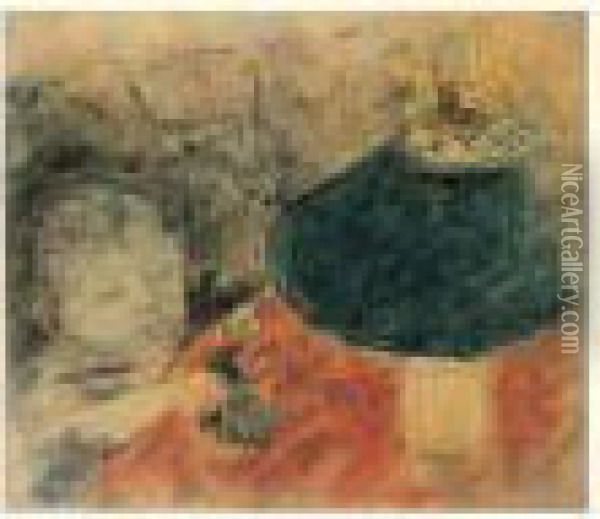 Enfant Jouant Aupres De La Lampe Oil Painting - Pierre Bonnard
