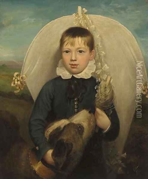 Portrait of a young boy Oil Painting - Richard Reinagle