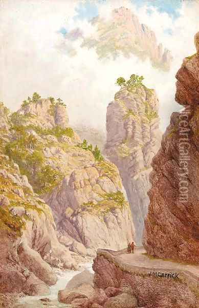 Gorge of Roya Oil Painting - John Mulcaster Carrick