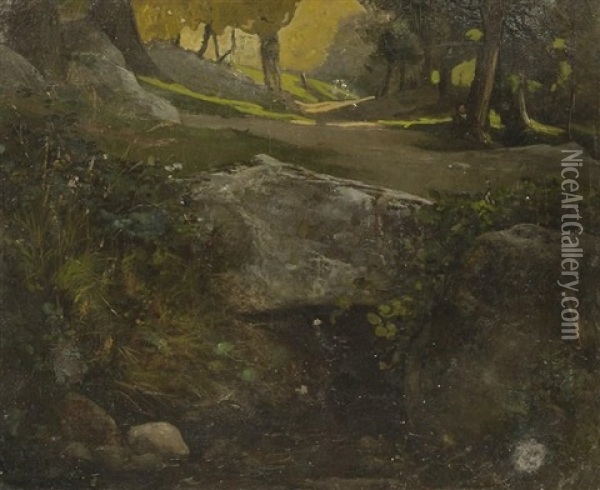 Paysage De Sous-bois Oil Painting - Henri Saintin