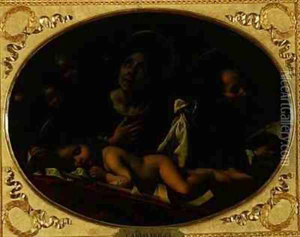 The Dream of the Infant St John the Baptist Oil Painting - Carlo Dolci