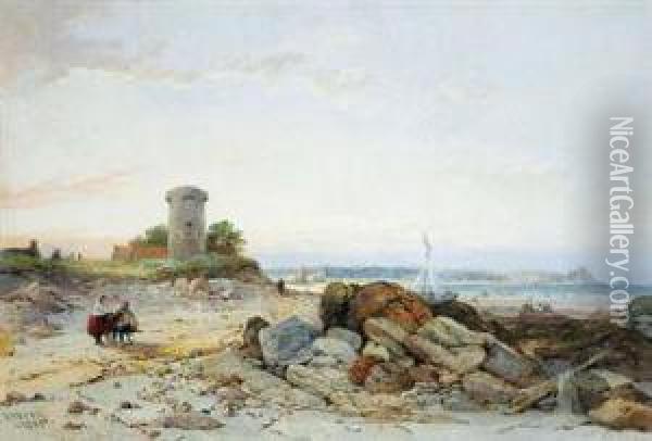 At La Roque, Jersey Oil Painting - Edward Duncan