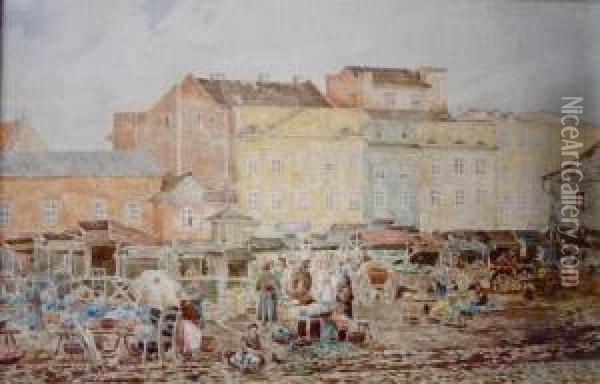 Plac Targowy (1884) Oil Painting - Seweryn Bieszczad