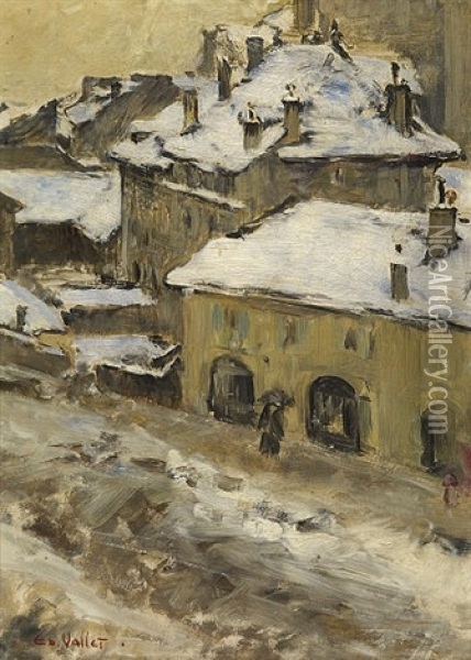 Journee D'hiver Oil Painting - Edouard (Eugene Francois) Vallet