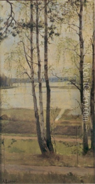 Bjorkar Oil Painting - Amelie Lundahl