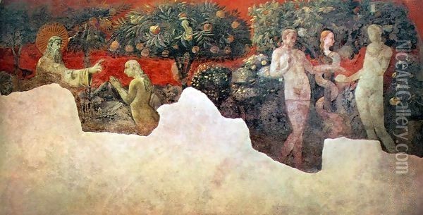 Stories of Genesis Creation of Eve and the Expulsion Oil Painting - Paolo Uccello