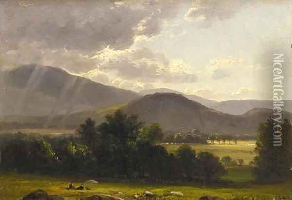 Summer Showers Oil Painting - Benjamin Champney
