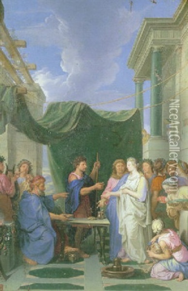 Le Mariage De Moise Et De Sephora Oil Painting - Gabriel Revel