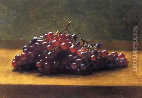 Grapes on a Tabletop Oil Painting - George Henry Hall