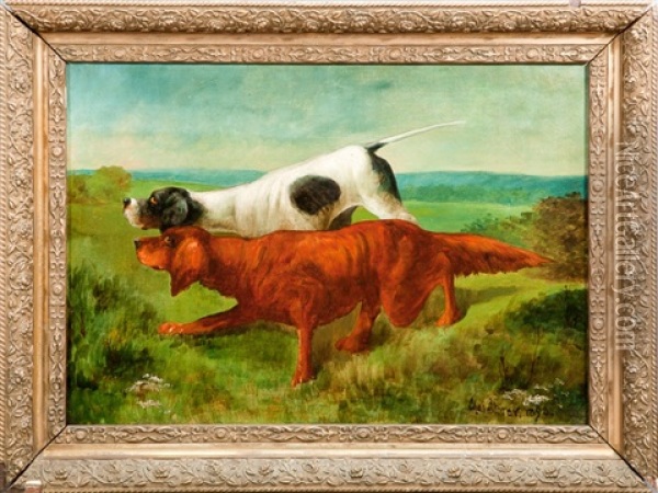 Hunting Dogs Oil Painting - Charles Storer