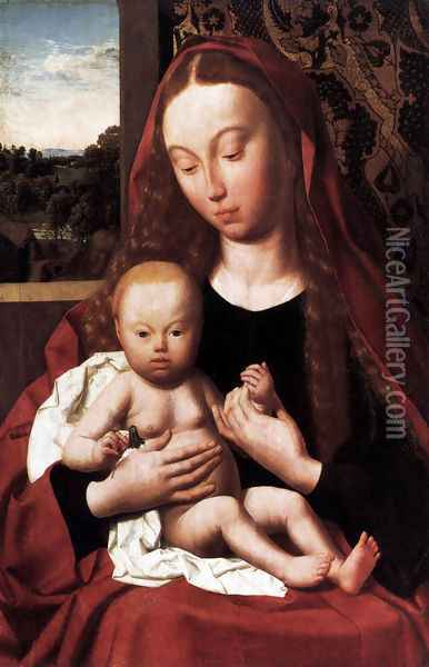 Virgin and Child Oil Painting - Tot Sint Jans Geertgen