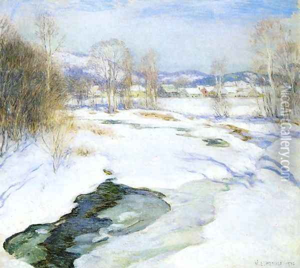 Icebound Brook 1922 Oil Painting - Willard Leroy Metcalf