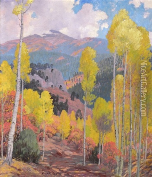 Fall Colors, New Mexico Oil Painting - Carl Redin