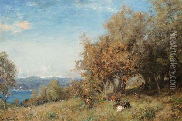 Early Spring, Riviera Oil Painting - Ernest Albert Waterlow