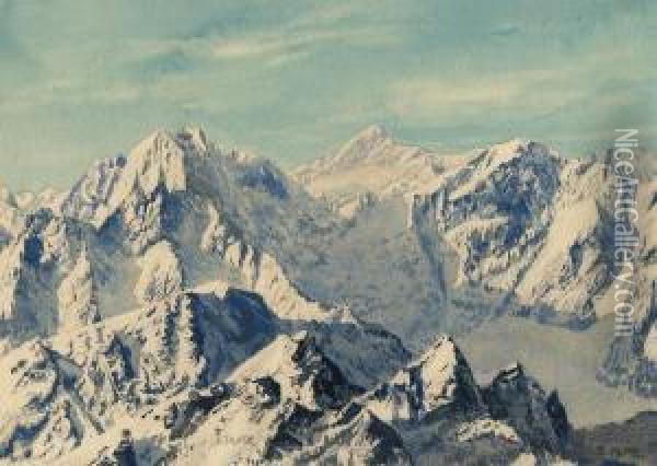 Alpenlandschaft Oil Painting - Ernst Heinrich Platz