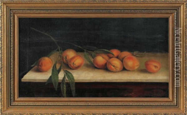 Still Life With Peaches Oil Painting - Ben Austrian