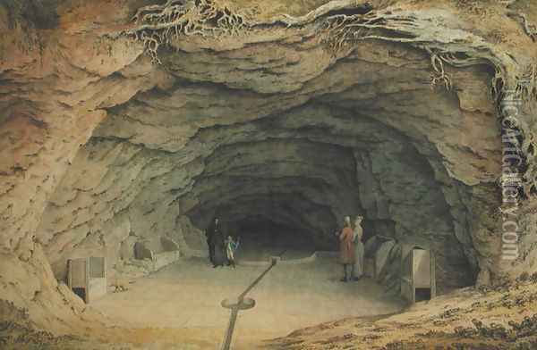 Mother Ludlums Hole near Farnham Surrey Oil Painting - Samuel Hieronymous Grimm